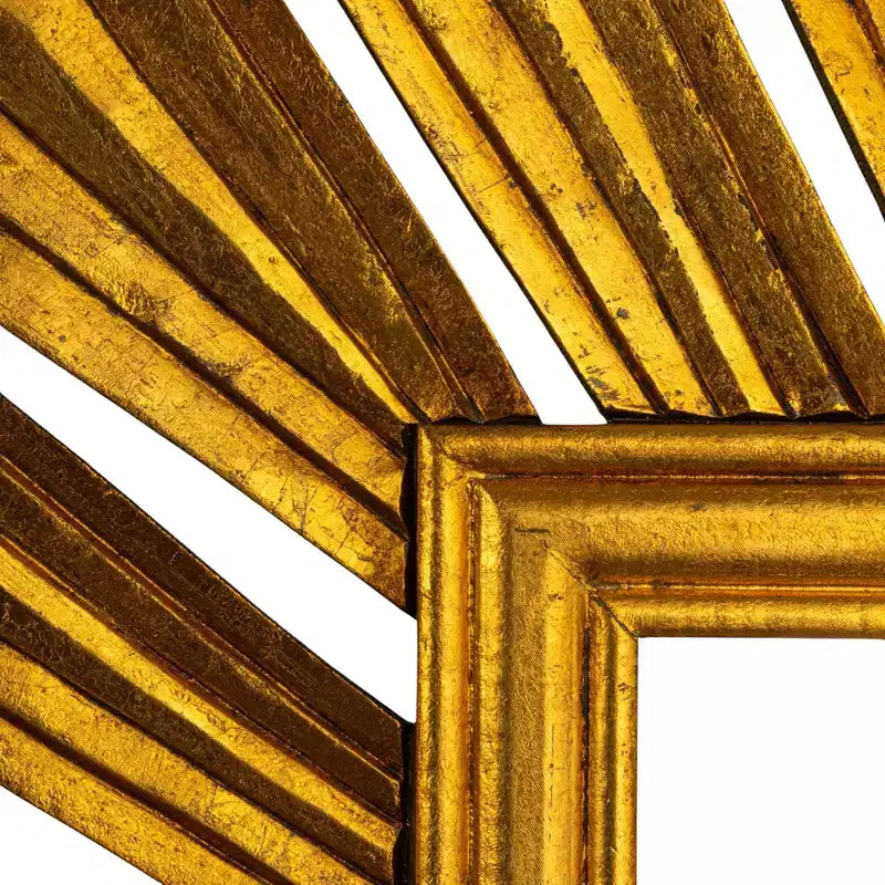 Miroir Mural Rectangulaire Storied Home Sunburst, Doré