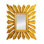 Miroir Mural Rectangulaire Storied Home Sunburst, Doré
