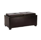 Christopher Knight Home Maxwell Pouf de rangement rembourré contemporain avec plateau amovible