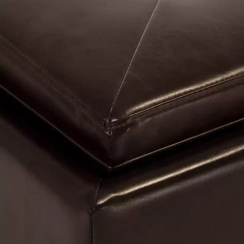 Christopher Knight Home Maxwell Pouf de rangement rembourré contemporain avec plateau amovible