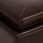 Christopher Knight Home Maxwell Pouf de rangement rembourré contemporain avec plateau amovible