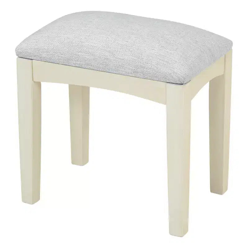 Table de maquillage ModernLuxe avec miroir rabattable, tabouret, tiroir et meuble de rangement, Coiffeuse blanche, Bureau d'ordinateur multifonctionnel