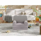 Canapé pour enfants, fauteuil-canapé pour tout-petits 2-en-1 convertible en tissu polaire Teddy, chaise longue pliable douce pour enfants, canapé-lit confortable
