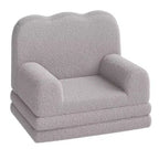 Canapé pour enfants, fauteuil-canapé pour tout-petits 2-en-1 convertible en tissu polaire Teddy, chaise longue pliable douce pour enfants, canapé-lit confortable