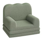 Canapé pour enfants, fauteuil-canapé pour tout-petits 2-en-1 convertible en tissu polaire Teddy, chaise longue pliable douce pour enfants, canapé-lit confortable