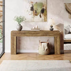 Table console extra longue de 70,9 pouces, table de canapé en bois derrière le canapé, console d'entrée de style ferme pour le salon, le couloir, le foyer