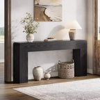 Table console extra longue de 70,9 pouces, table de canapé en bois derrière le canapé, console d'entrée de style ferme pour le salon, le couloir, le foyer