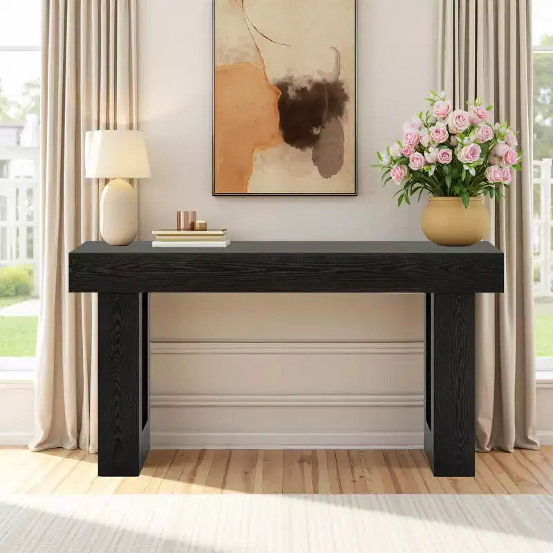 MAYEERTY Console avec étagère inférieure pour décorations et vases