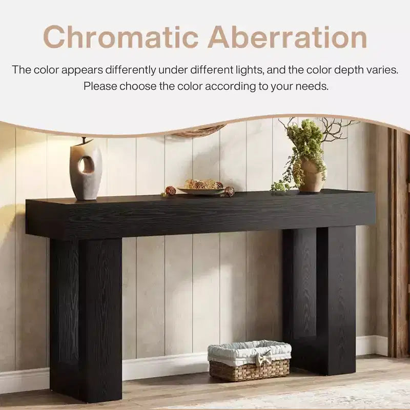 MAYEERTY Console avec étagère inférieure pour décorations et vases