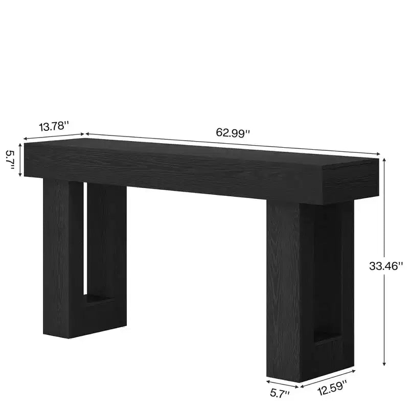 MAYEERTY Console avec étagère inférieure pour décorations et vases