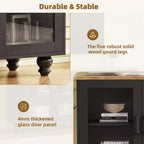 MAYEERTY Meuble TV moderne pour téléviseurs de 100 pouces - Porte en verre cannelé, lumières LED, porte coulissante, 2 tiroirs, blanc