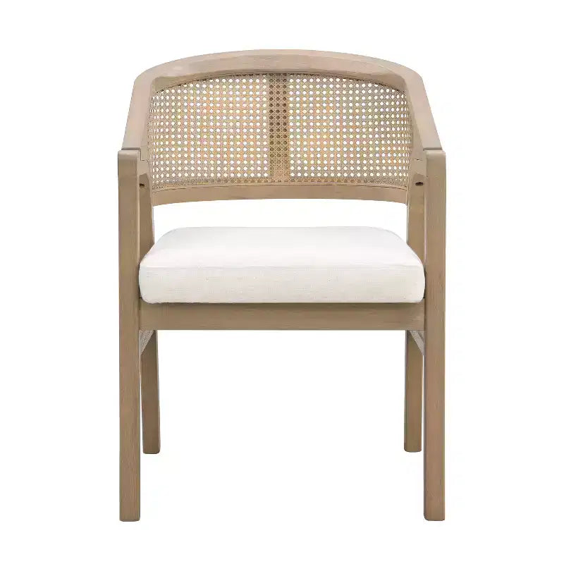 Ensemble de salle à manger 7 pièces Christopher Knight Home Gween Farmhouse avec chaises en rotin rembourrées en bois d'hévéa