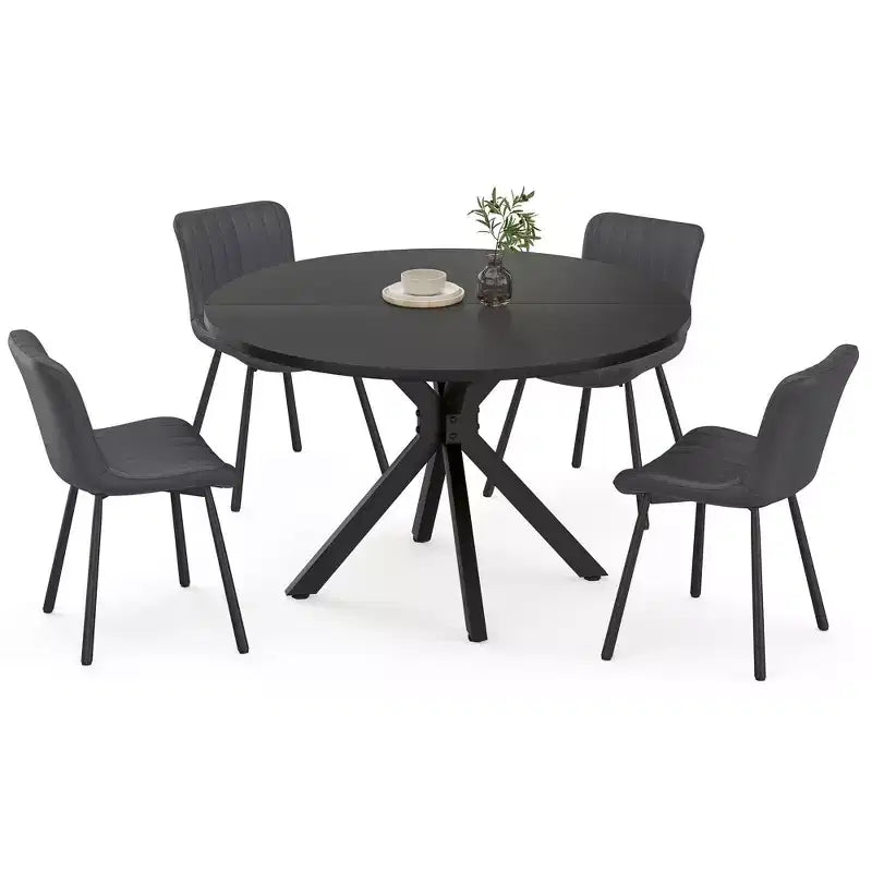 Table à manger ronde de 47 po, table basse moderne du milieu du siècle pour 4 à 6 personnes