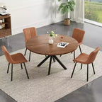 Table à manger ronde de 47 po, table basse moderne du milieu du siècle pour 4 à 6 personnes