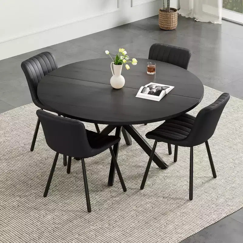Table à manger ronde de 47 po, table basse moderne du milieu du siècle pour 4 à 6 personnes