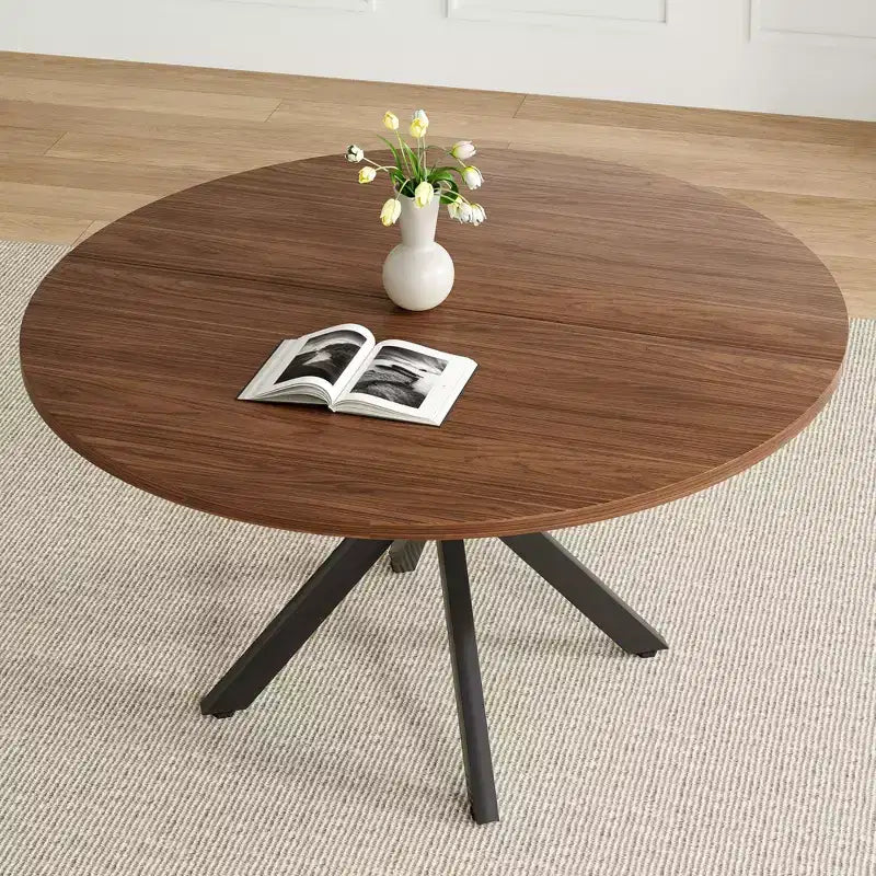 Table à manger ronde de 47 po, table basse moderne du milieu du siècle pour 4 à 6 personnes