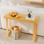VINGLI 42.9 Table Console, Table d'entrée en bois massif, Table de canapé étroite pour salon, entrée, bois naturel