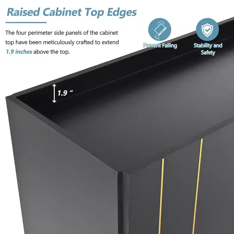 Meuble à chaussures luxueux CLIHOME avec 5 pieds en métal, meuble TV moderne avec 4 étagères réglables pour téléviseurs jusqu'à 70 pouces, buffet minimaliste