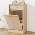Tilt Out Trash Cabinet, with 10 Gallon Storage, Hidden Freestanding Garbage Can Cabinet Laundry Hamper for Kitchen Dining Living Room