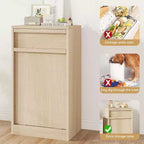 Poubelle inclinable, avec rangement de 38 litres, cache-poubelle autoportant, panier à linge pour cuisine, salle à manger, salon