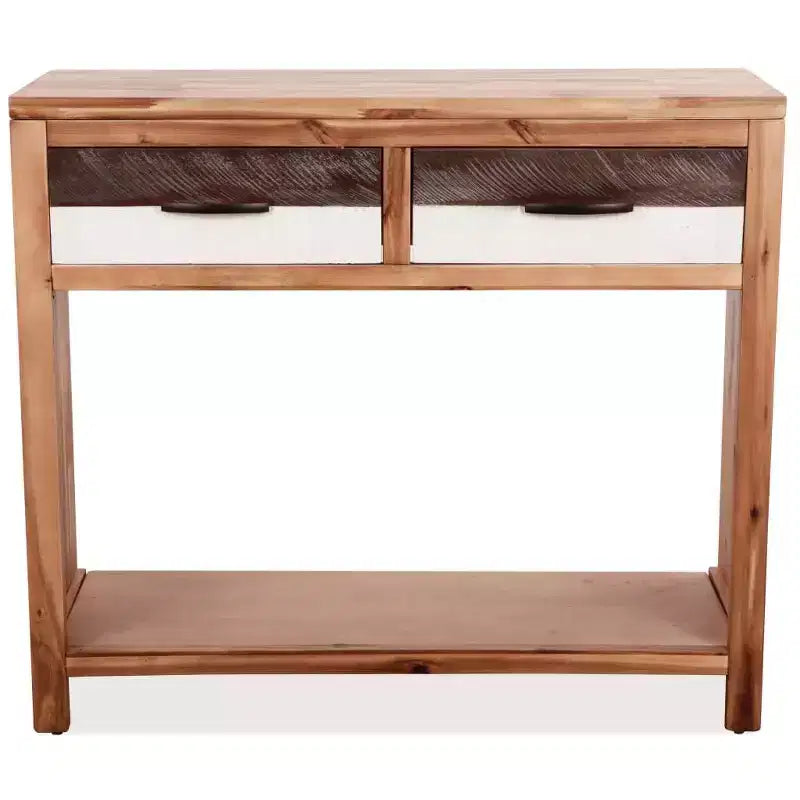 vidaXL Table Console Bois d'Acacia Massif et Bois d'Ingénierie 86x30x75 cm