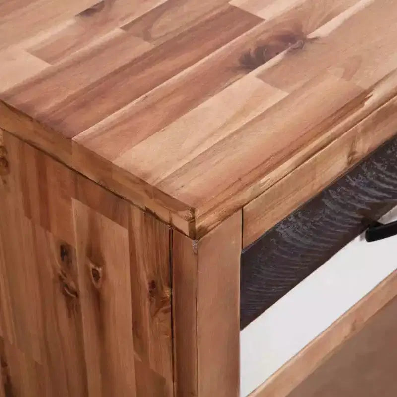 vidaXL Table Console Bois d'Acacia Massif et Bois d'Ingénierie 86x30x75 cm