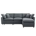 CLIHOME Down Filled Upholstery Convertible Sectional Sofa, L Shaped Couch with Reversible Chaise