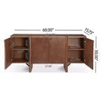 Bahut de rangement polyvalent en bois minimaliste moderne Deslonde de Christopher Knight Home