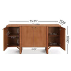 Bahut de rangement polyvalent en bois minimaliste moderne Deslonde de Christopher Knight Home