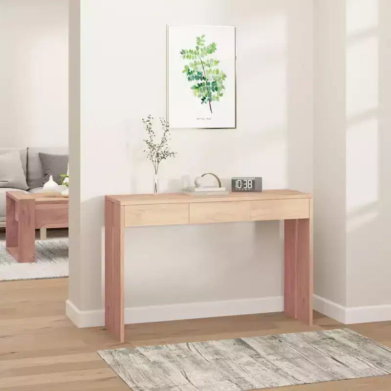 vidaXL Console 110x35x75 cm Bois de teck massif