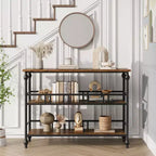 Console, table d'entrée troisième étage, table canapé étroite avec étagère, couloir, salon, petite table canapé