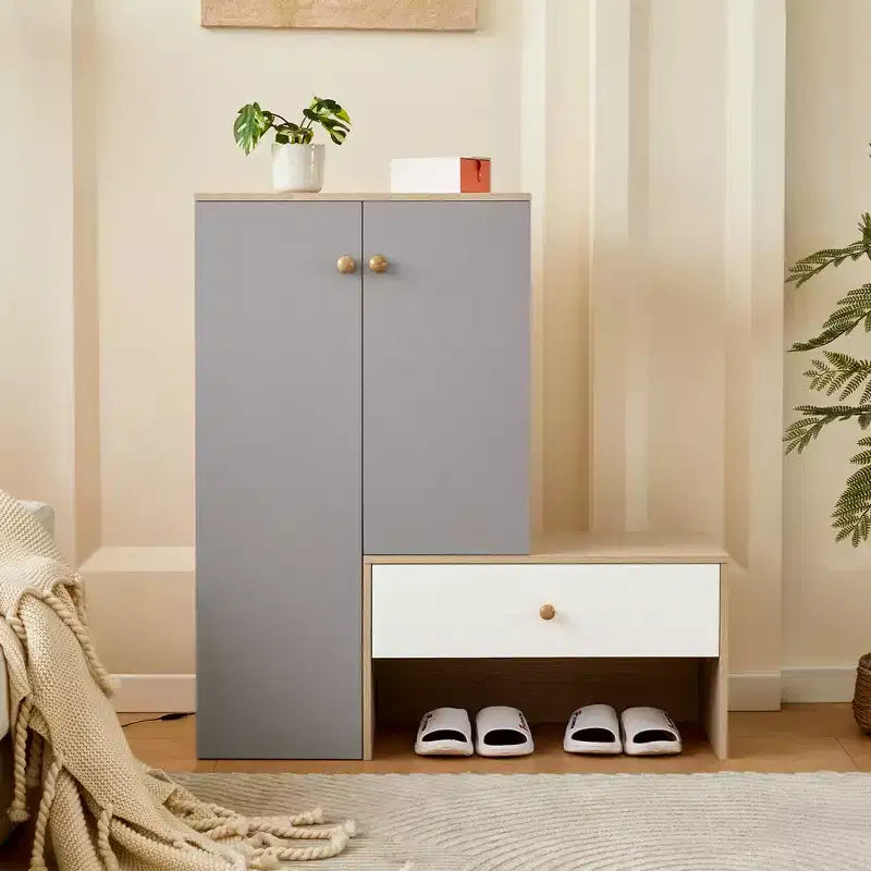 CLIHOME Banc de rangement à chaussures multifonctionnel, Armoires à chaussures, Meuble à chaussures avec banc
