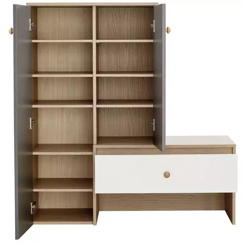 CLIHOME Banc de rangement à chaussures multifonctionnel, Armoires à chaussures, Meuble à chaussures avec banc