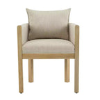 Christopher Knight Home Keera, fauteuils modernes en lin et bois d'hévéa (lot de 4)