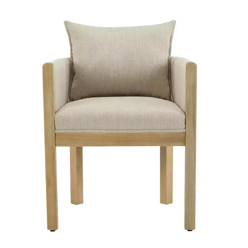 Christopher Knight Home Keera, fauteuils modernes en lin et bois d'hévéa (lot de 4)