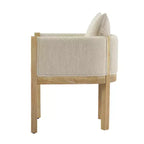 Christopher Knight Home Keera, fauteuils modernes en lin et bois d'hévéa (lot de 4)