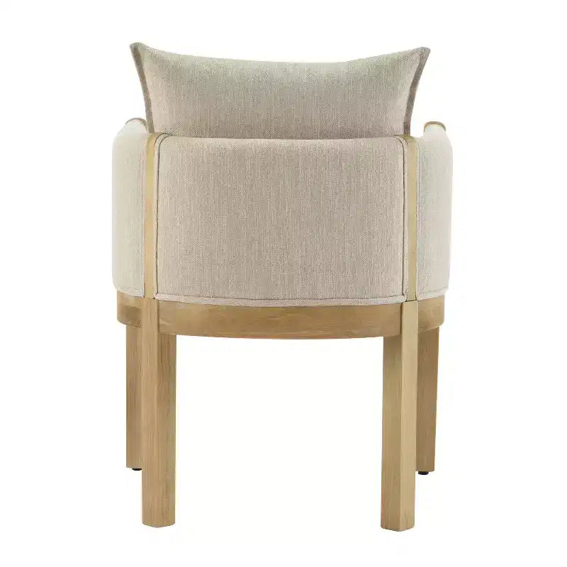 Christopher Knight Home Keera, fauteuils modernes en lin et bois d'hévéa (lot de 4)