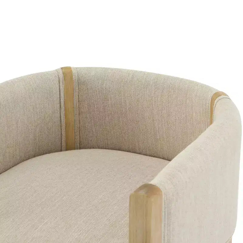 Christopher Knight Home Keera, fauteuils modernes en lin et bois d'hévéa (lot de 4)