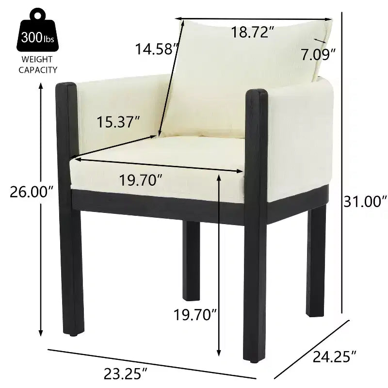 Christopher Knight Home Keera, fauteuils modernes en lin et bois d'hévéa (lot de 4)