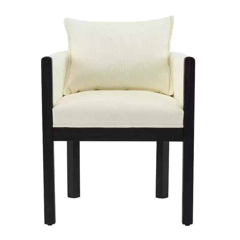 Christopher Knight Home Keera, fauteuils modernes en lin et bois d'hévéa (lot de 4)