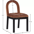 Meridian Furniture, Chaise de salle à manger en velours Conrad