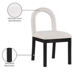 Meridian Furniture, Chaise de salle à manger en velours Conrad