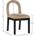 Meridian Furniture, Chaise de salle à manger en velours Conrad