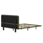 Lit plateforme flottant grand format Whisen avec lumières LED, cuir PU, construction robuste et attrait moderne