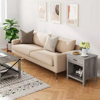 Ensemble de 2 tables de chevet de style ferme, table d'appoint moderne avec tiroir de rangement, table de chevet en bois pour chambre à coucher, salon, chambre d'enfant, bureau
