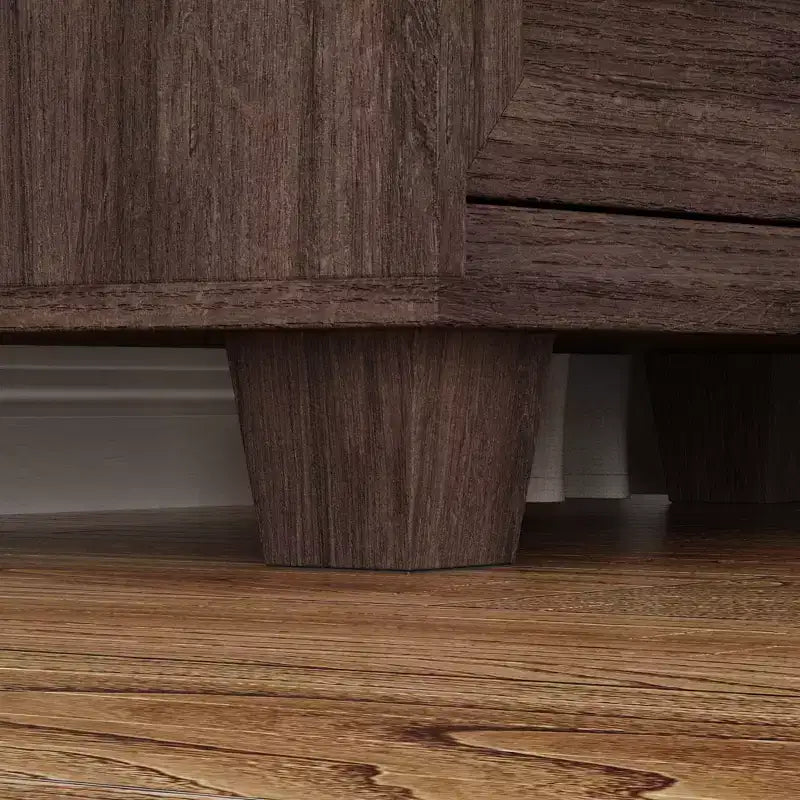 Famapy Grande table de chevet vintage en bois à 3 tiroirs