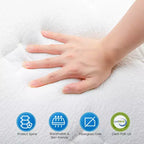Matelas Hybride Swedrea, Mousse à Mémoire de Forme Respirante Refroidissante (Fermeté Moyenne), en Boîte, Blanc