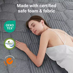 Matelas hybride Swedrea en boîte – Mousse à mémoire de forme à refroidissement moyen – Blanc