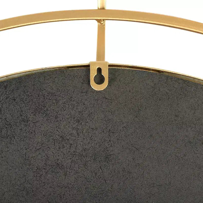 Miroir mural rond encadré de fil métallique Storied Home, doré