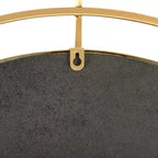 Miroir mural rond encadré de fil métallique Storied Home, doré